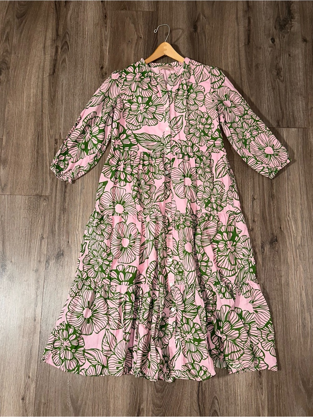 Philosophy Cotton Maxi Dress Botanical Floral Print Fully Lined Cotton